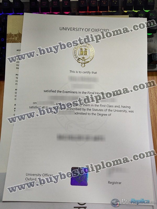 University of Oxford degree