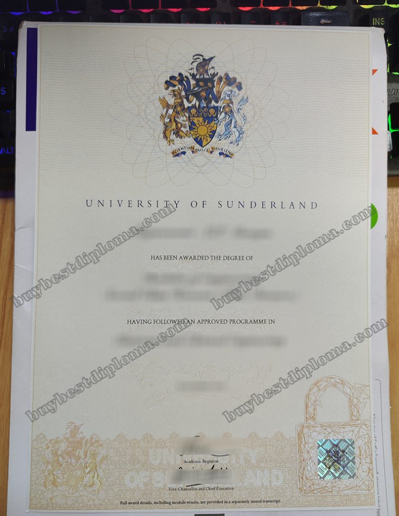 University of Sunderland degree University of Sunderland degree