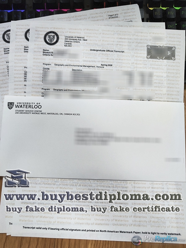 University of Waterloo transcript