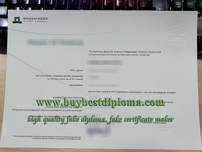 Wageningen University & Research degree Wageningen University & Research degree