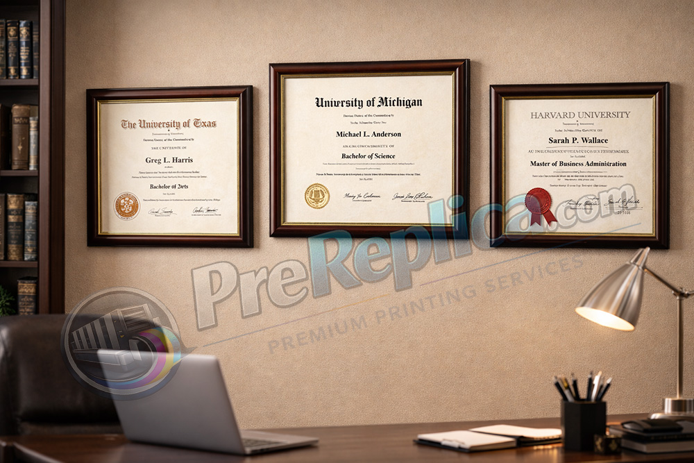 replacement diploma in office