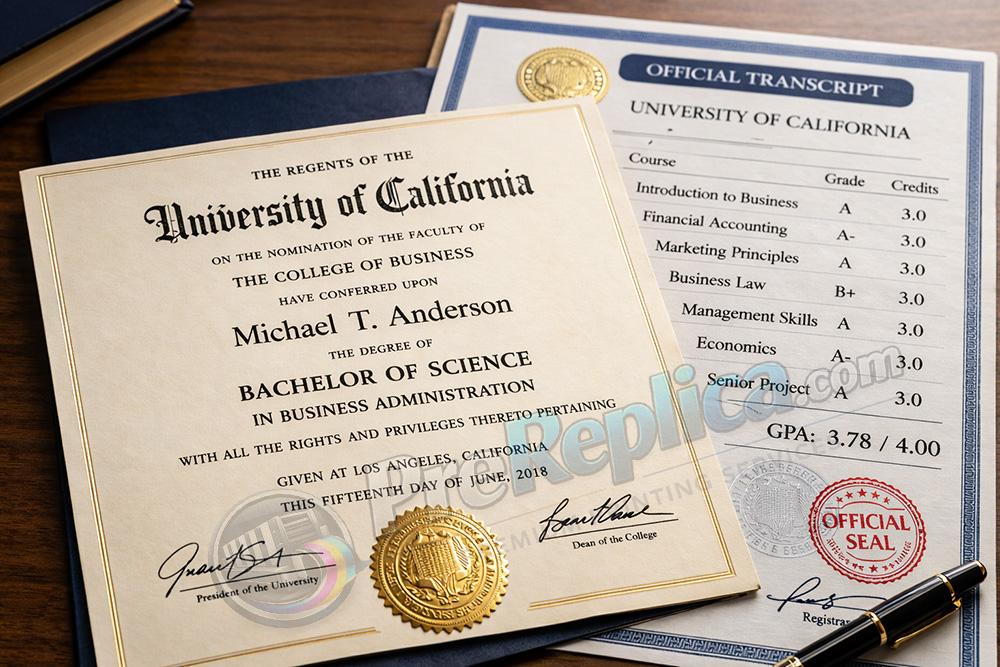 replica diploma transcript